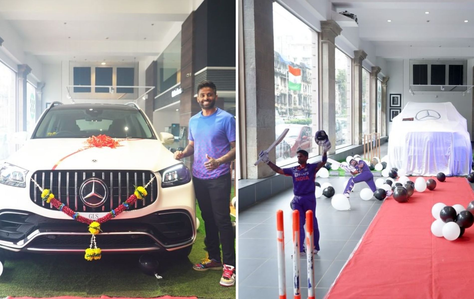Suryakumar Yadav poses with his new car. (Pics: Instagram)