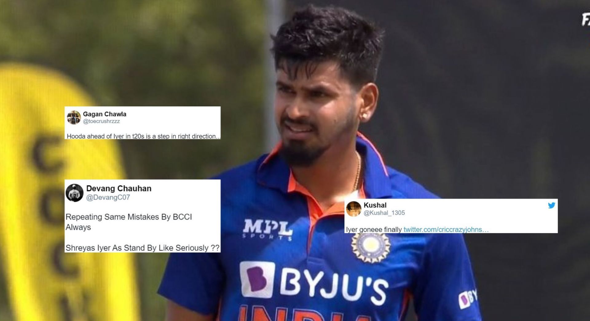 Shreyas Iyer missed out on the main squad for the Asia Cup