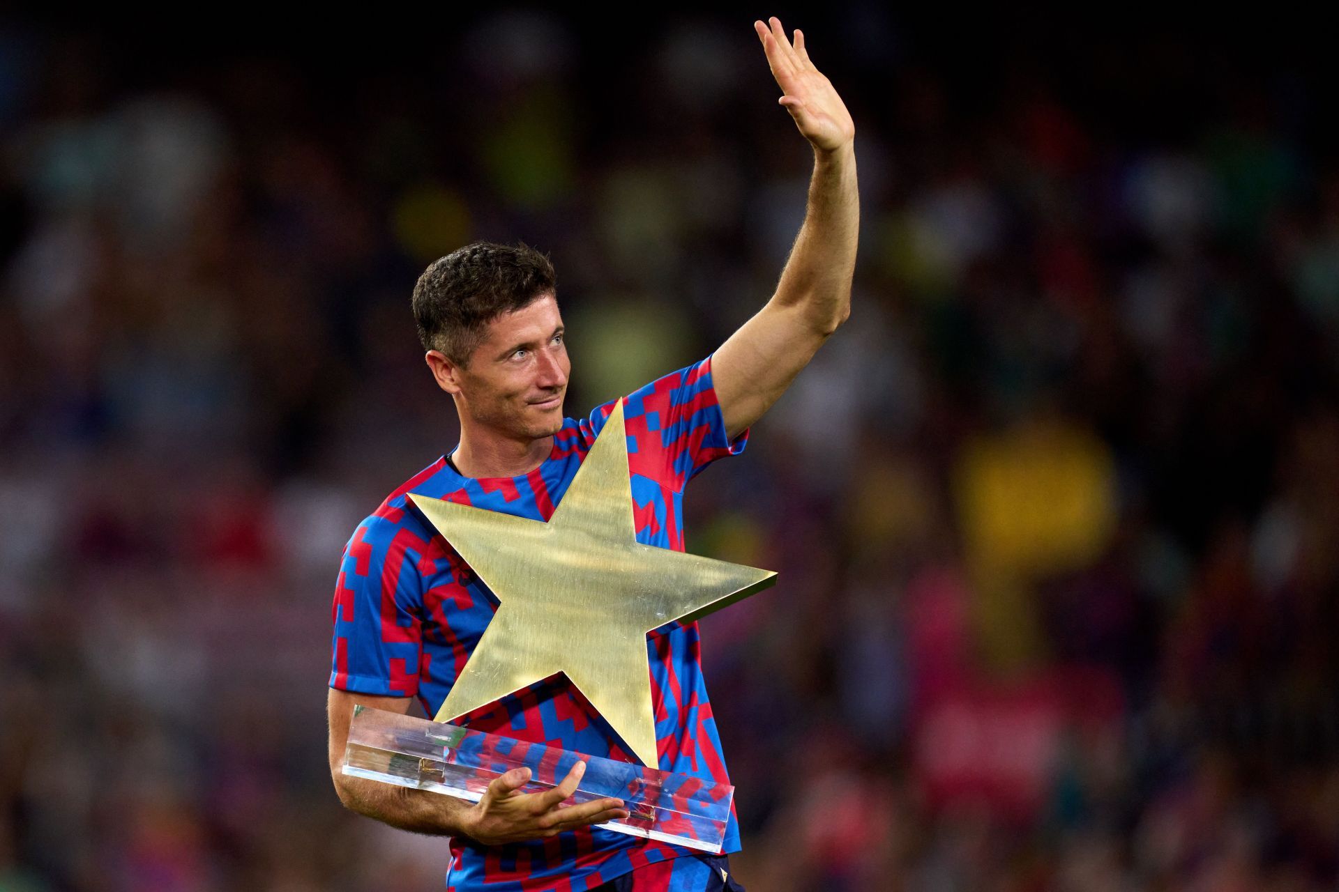 Robert Lewandowski arrived at the Camp Nou this summer.