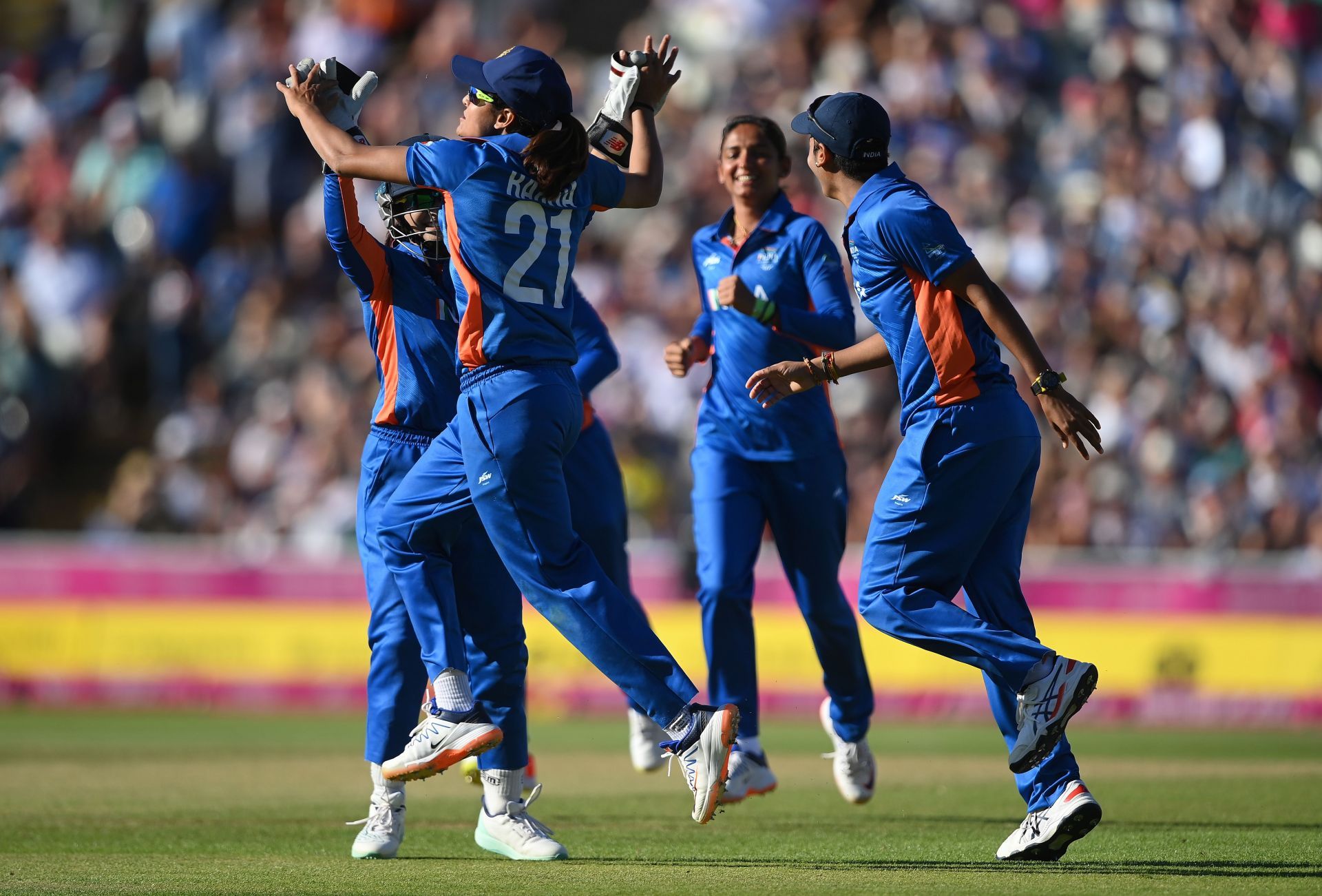 India women&rsquo;s team during CWG 2022. Pic: Getty Images