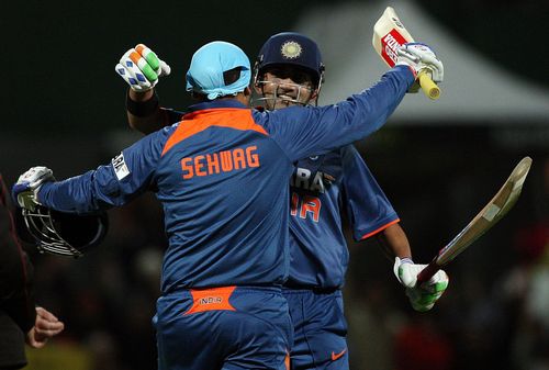 Virender Sehwag and Gautam Gambhir are part of LLC season 2. Pic: Getty Images