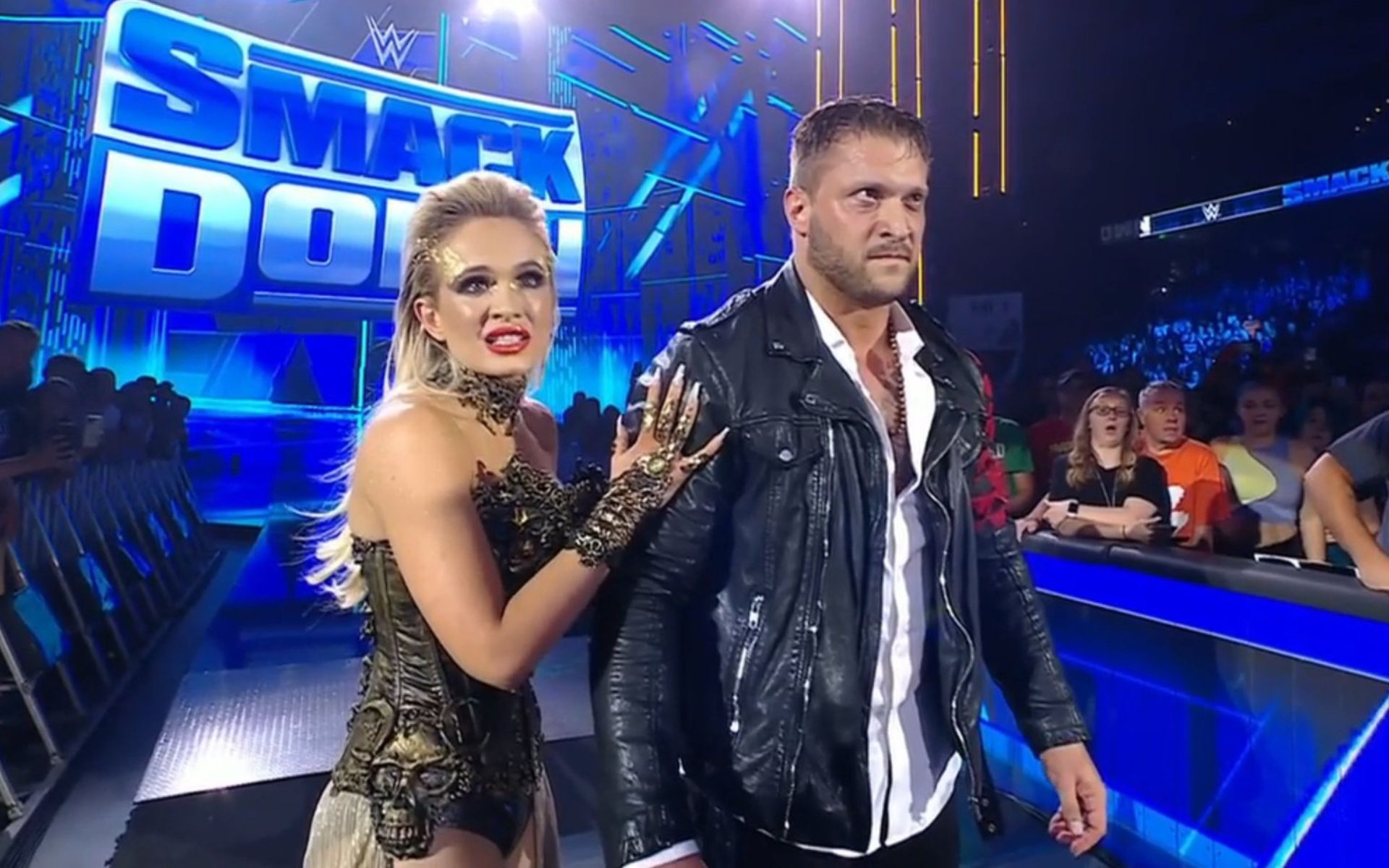 Returning superstars Scarlett Bordeaux and Karrion Kross 