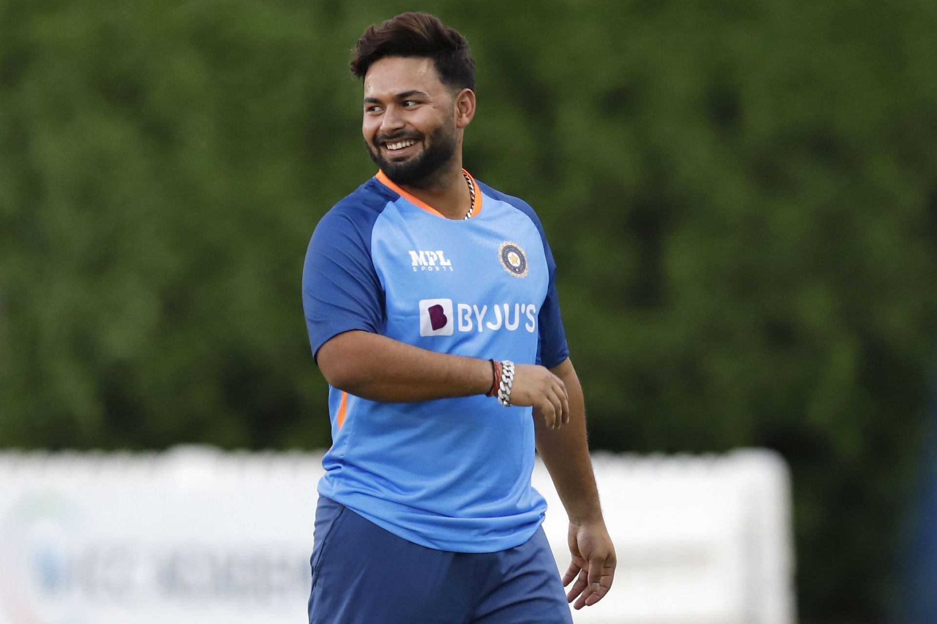 India&#039;s first-choice wicket-keeper Rishabh Pant enjoying his time during the practice session.