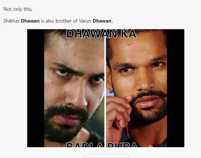 Varun Dhawan and Shikhar Dhawan.