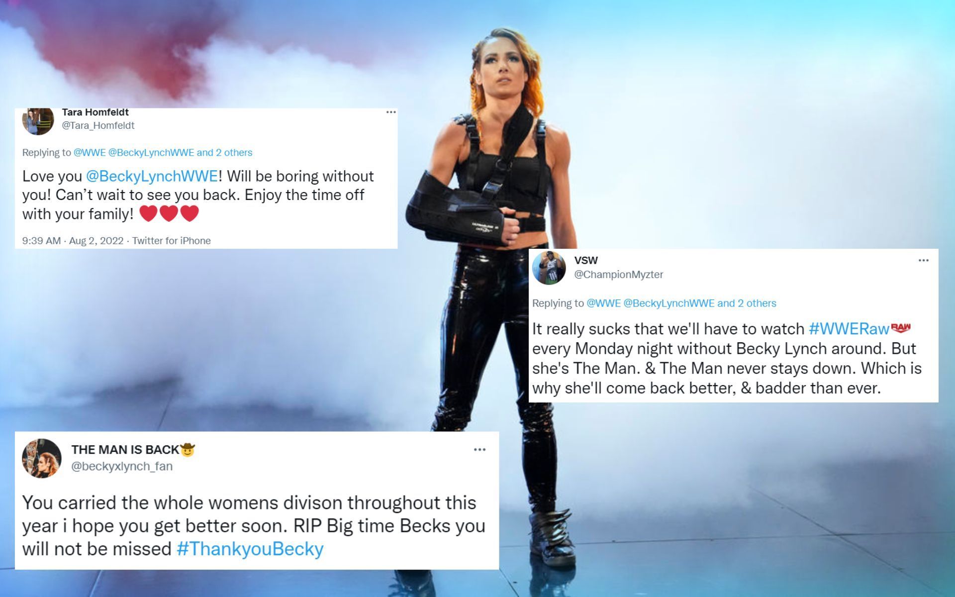 RAW Superstar Becky Lynch receives well-wishes from fans