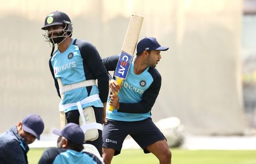 Mayank Agarwal during India Nets Session. (Image Courtesy: Getty Images)