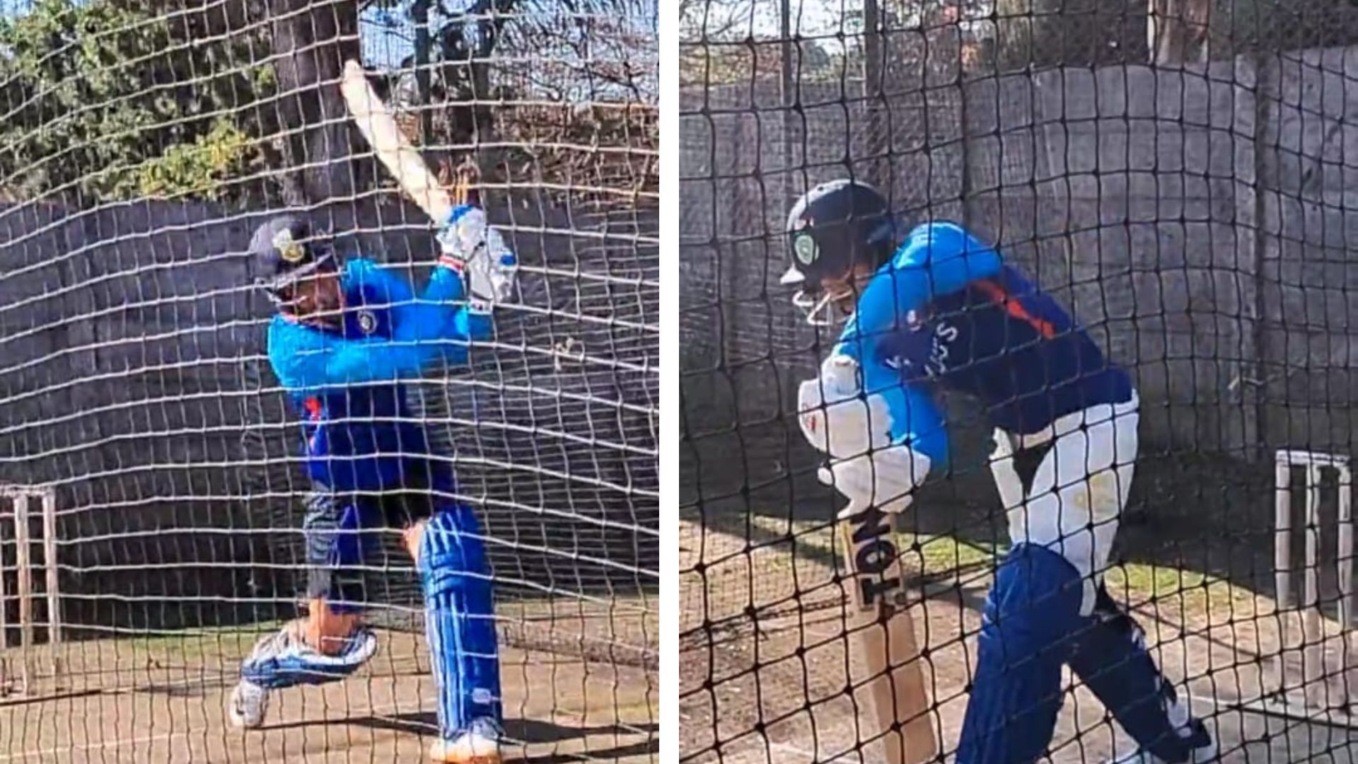 Shubman Gill (L) and Ruturaj Gaikwad in the nets during India&#039;s practice session. (P.C.:Sony Sports Network)