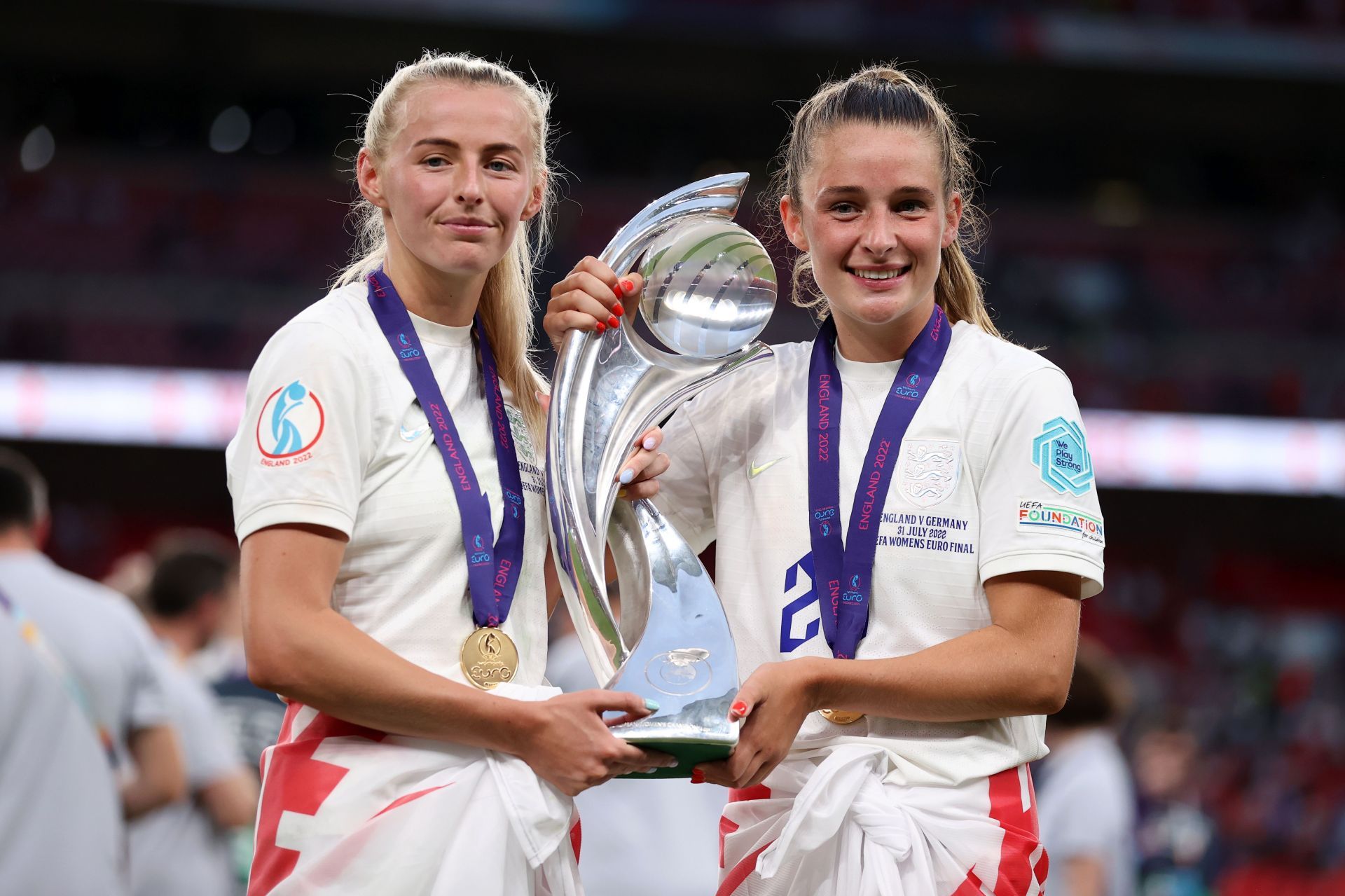 Toone (right) has become a Lionesses' hero