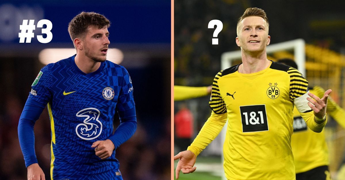 Mason Mount (left) and Marco Reus (right)