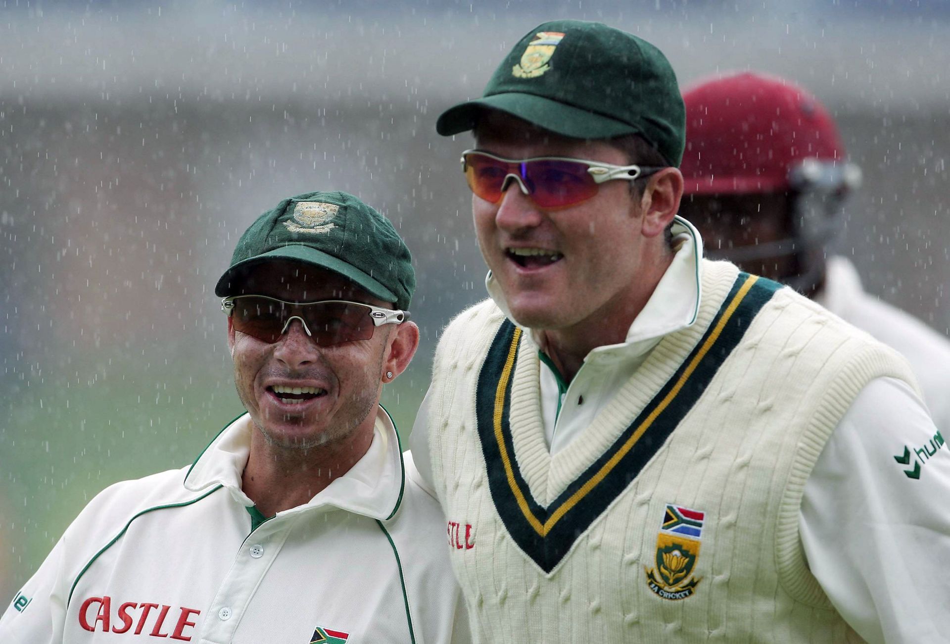 Herschelle Gibbs (left) and Graeme Smith. Pic: Getty Images
