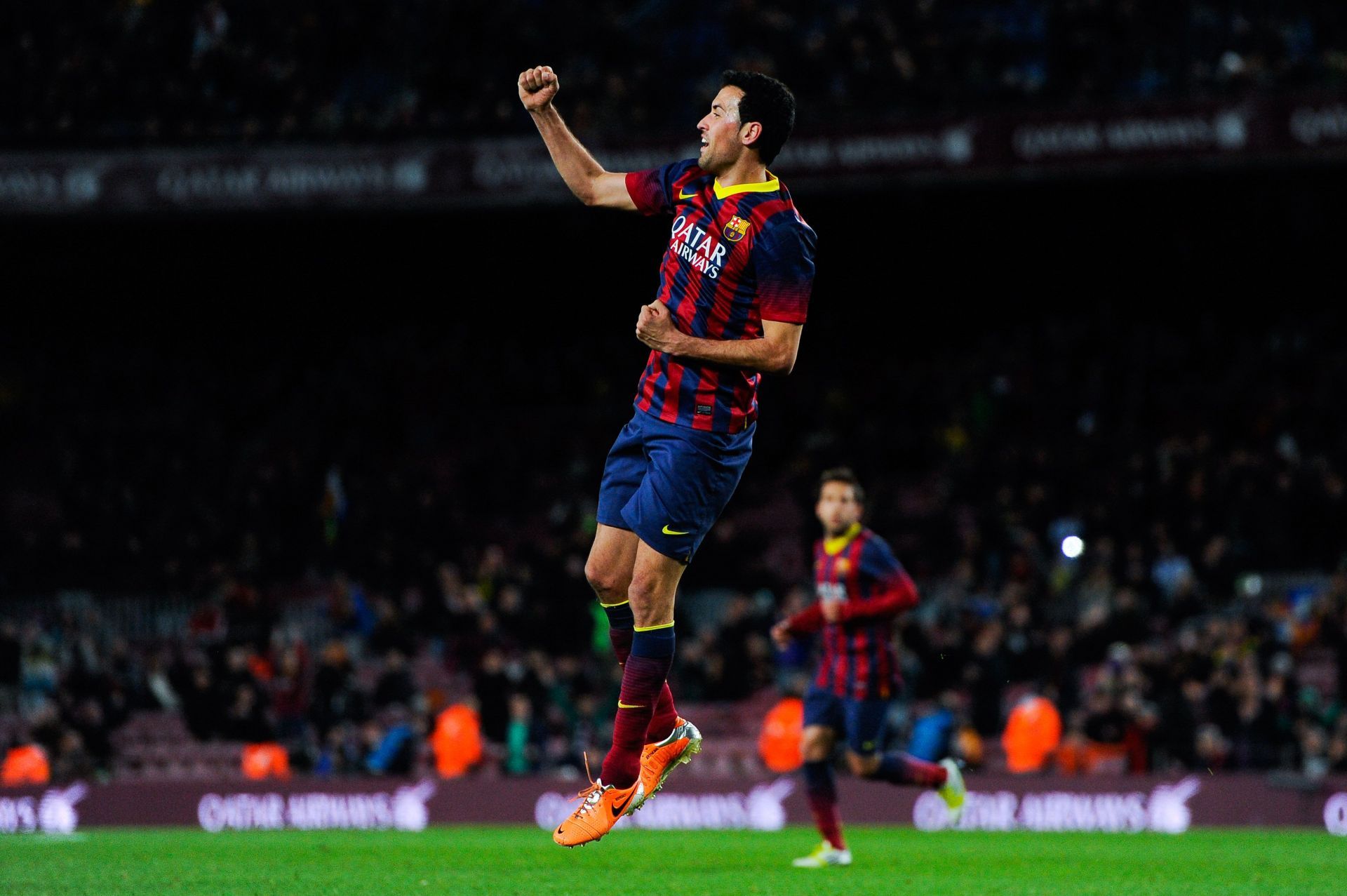 Sergio Busquets during a game against Real Sociedad - Copa del Rey