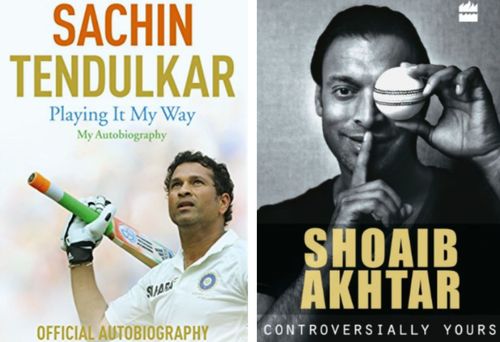 Book covers of former cricketers Sachin Tendulkar's (left) and Shoaib Akhtar’s autobiographies. Credits: Amazon.in