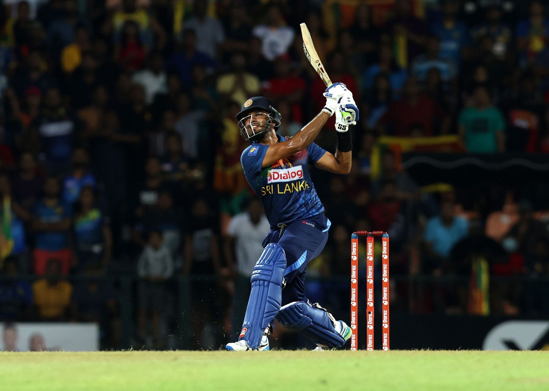 Dasun Shanaka during Sri Lanka v Australia - 3rd T20