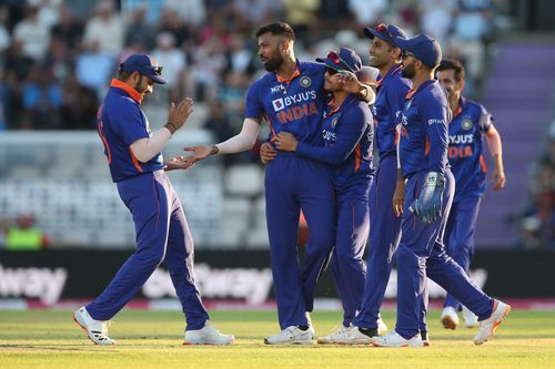 The Men In Blue during the series in England. Pic: Getty Images