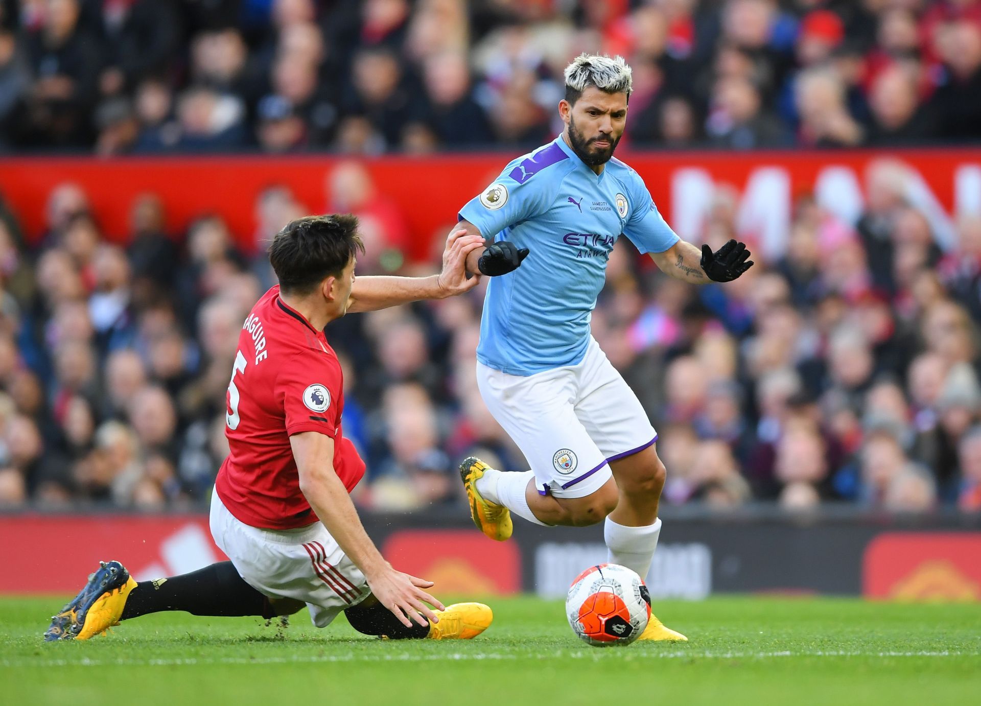 Sergio Aguero in action for Manchester City