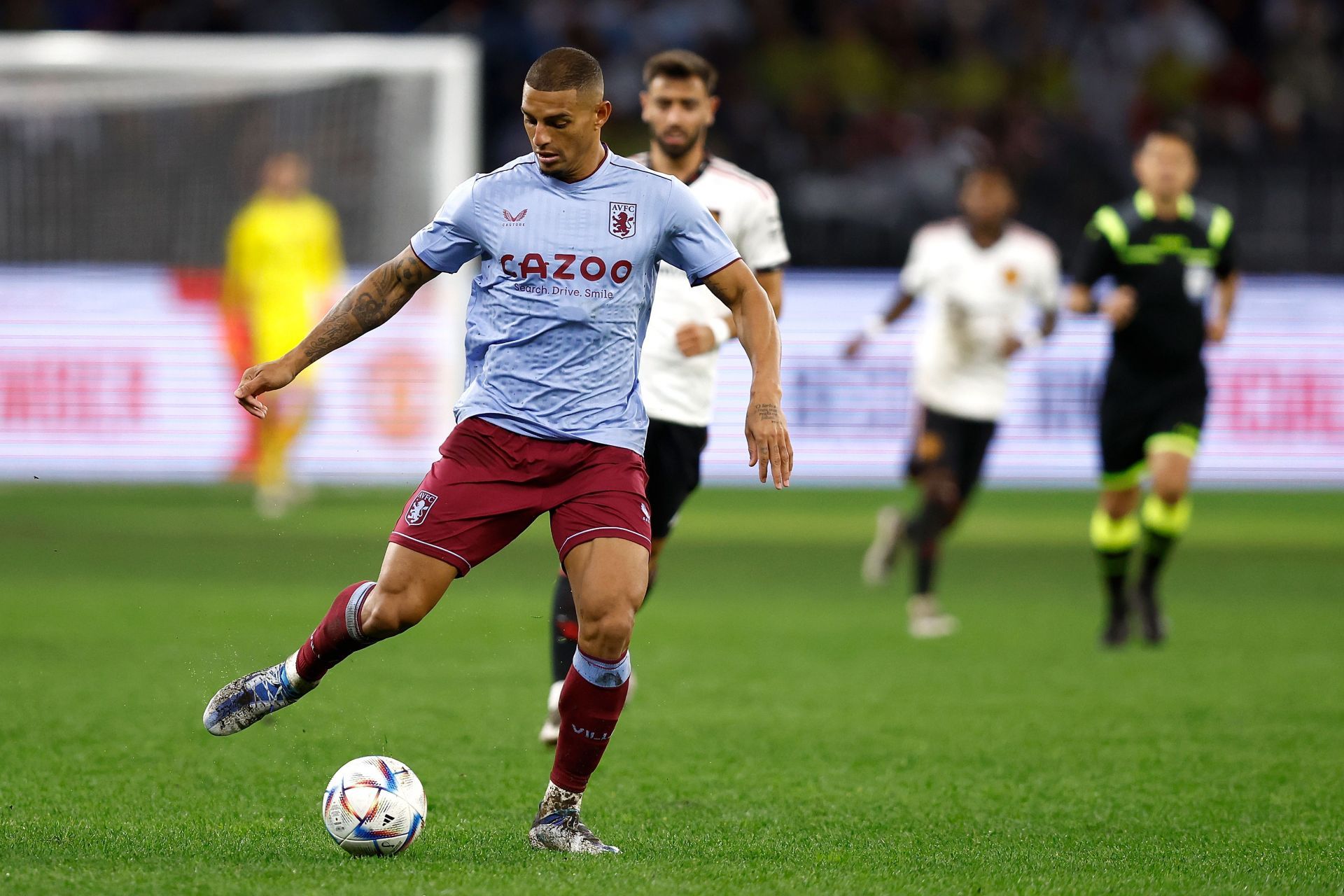 Diego Carlos in preseason action ahead of the Premier League season.