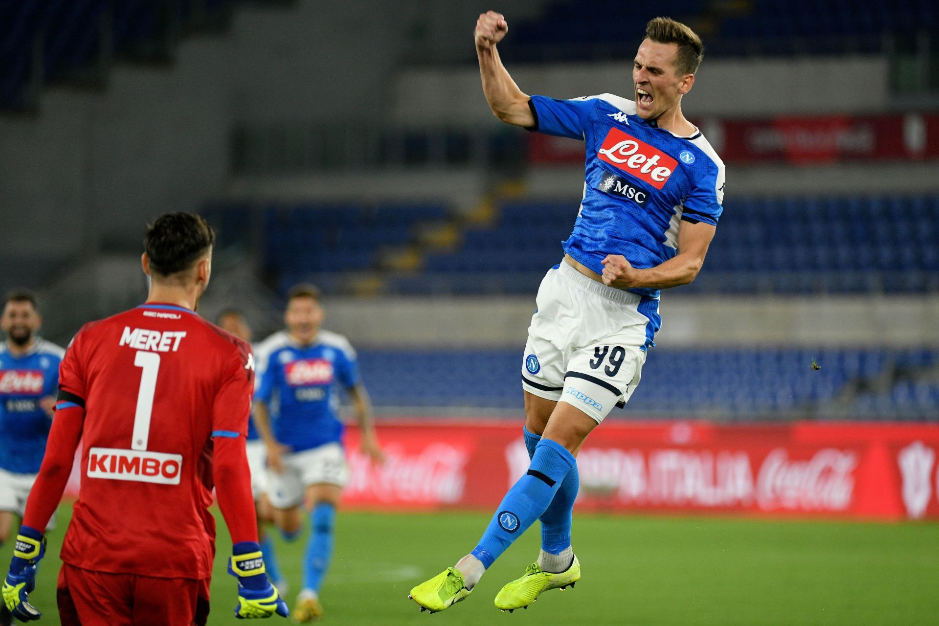 Arkadiusz Milik has admirers at the Santiago Bernabeu.