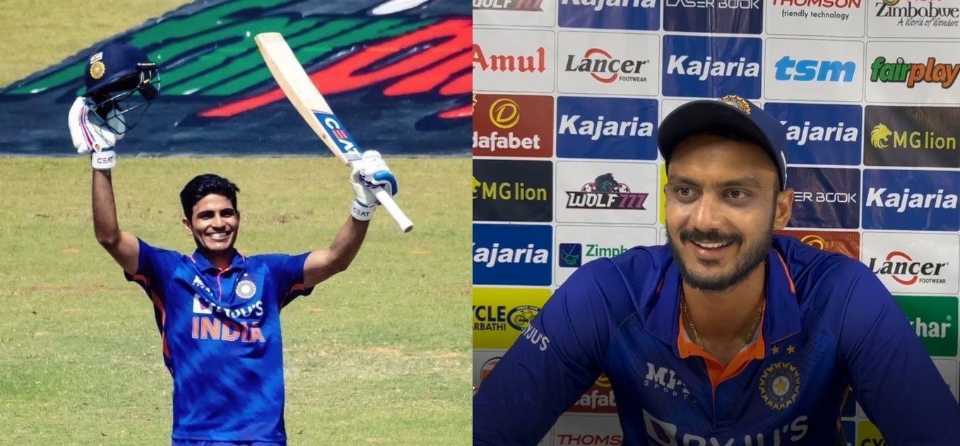 Shubman Gill (left) and Axar Patel. Pics: BCCI