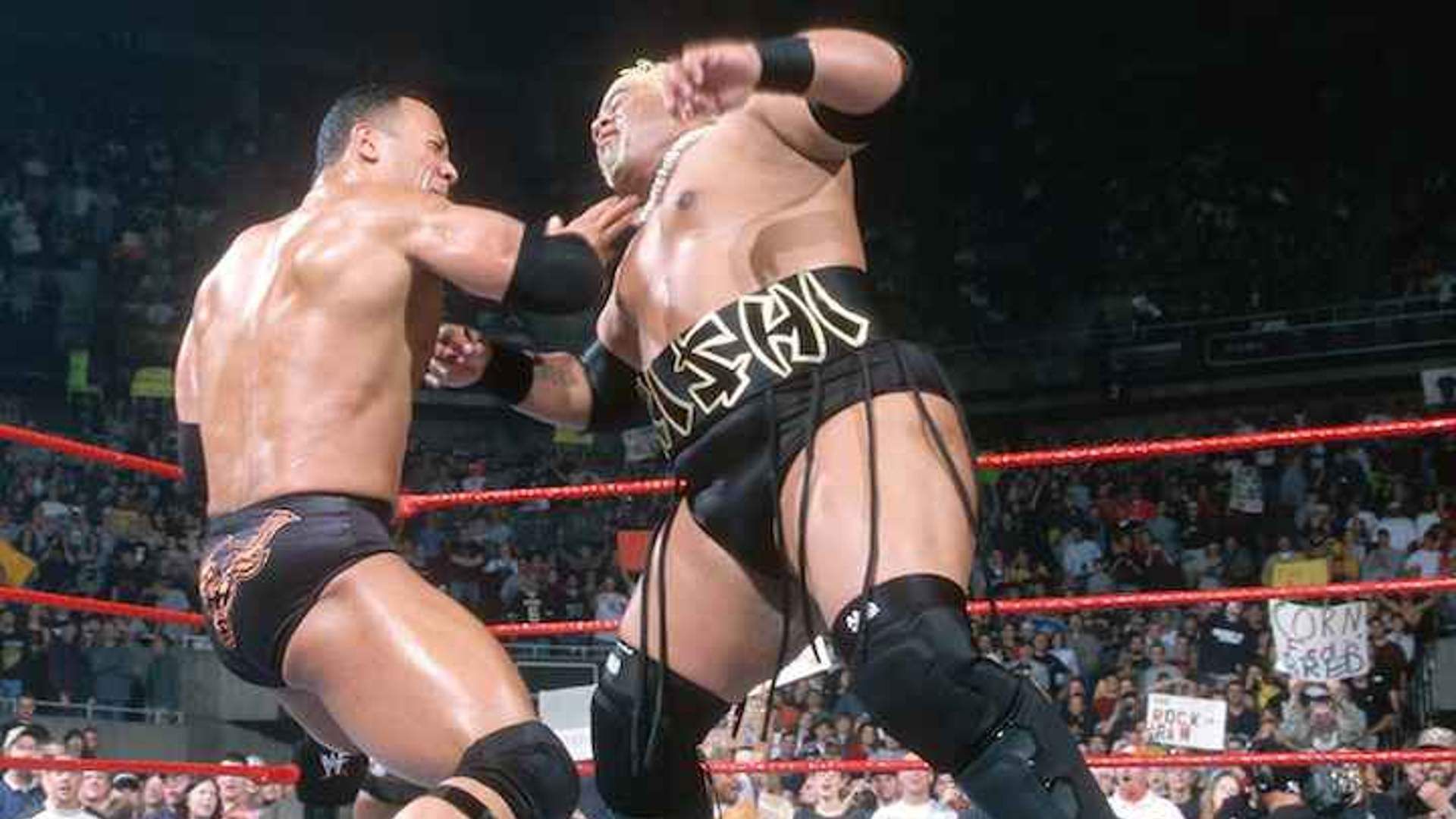 Rikishi battles the Rock during the &quot;Who Ran Over Steve Austin?&quot; storyline