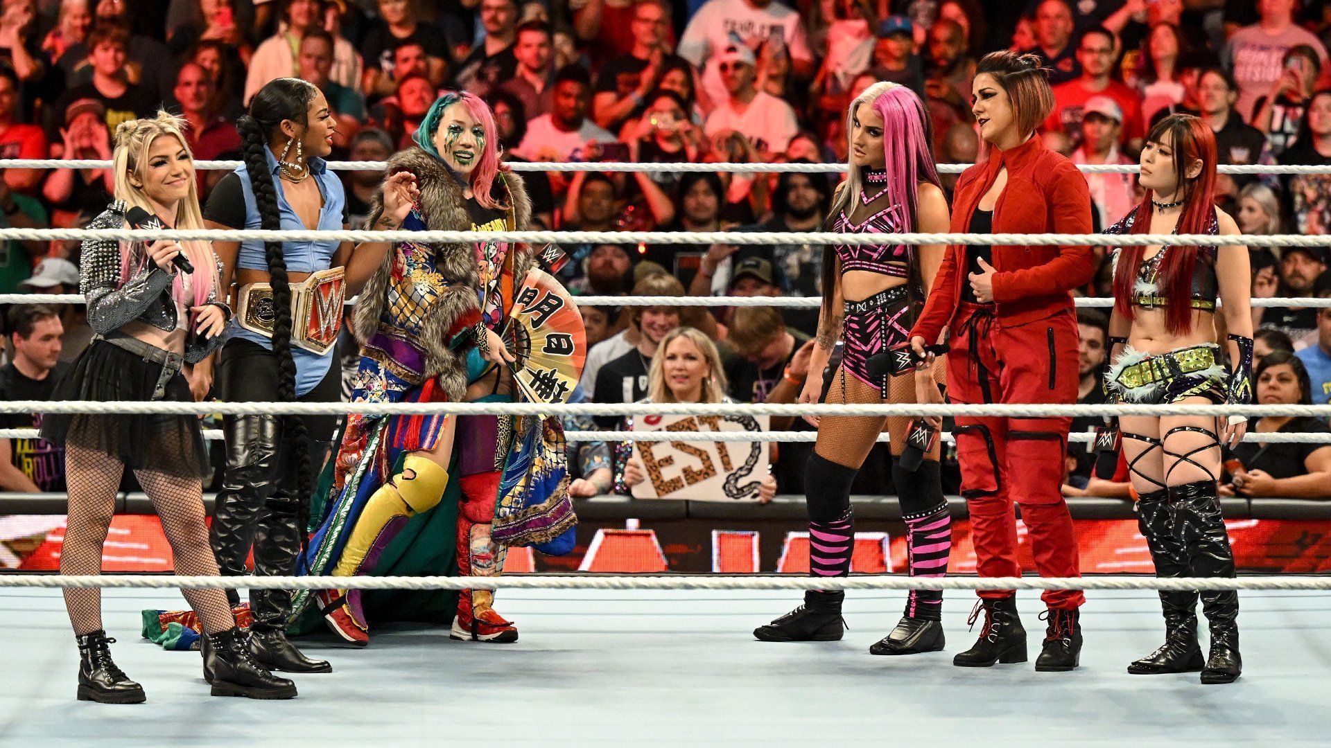 Alexa Bliss, Bianca Belair, Asuka, Dakota Kai, Bayley, and IYO SKY