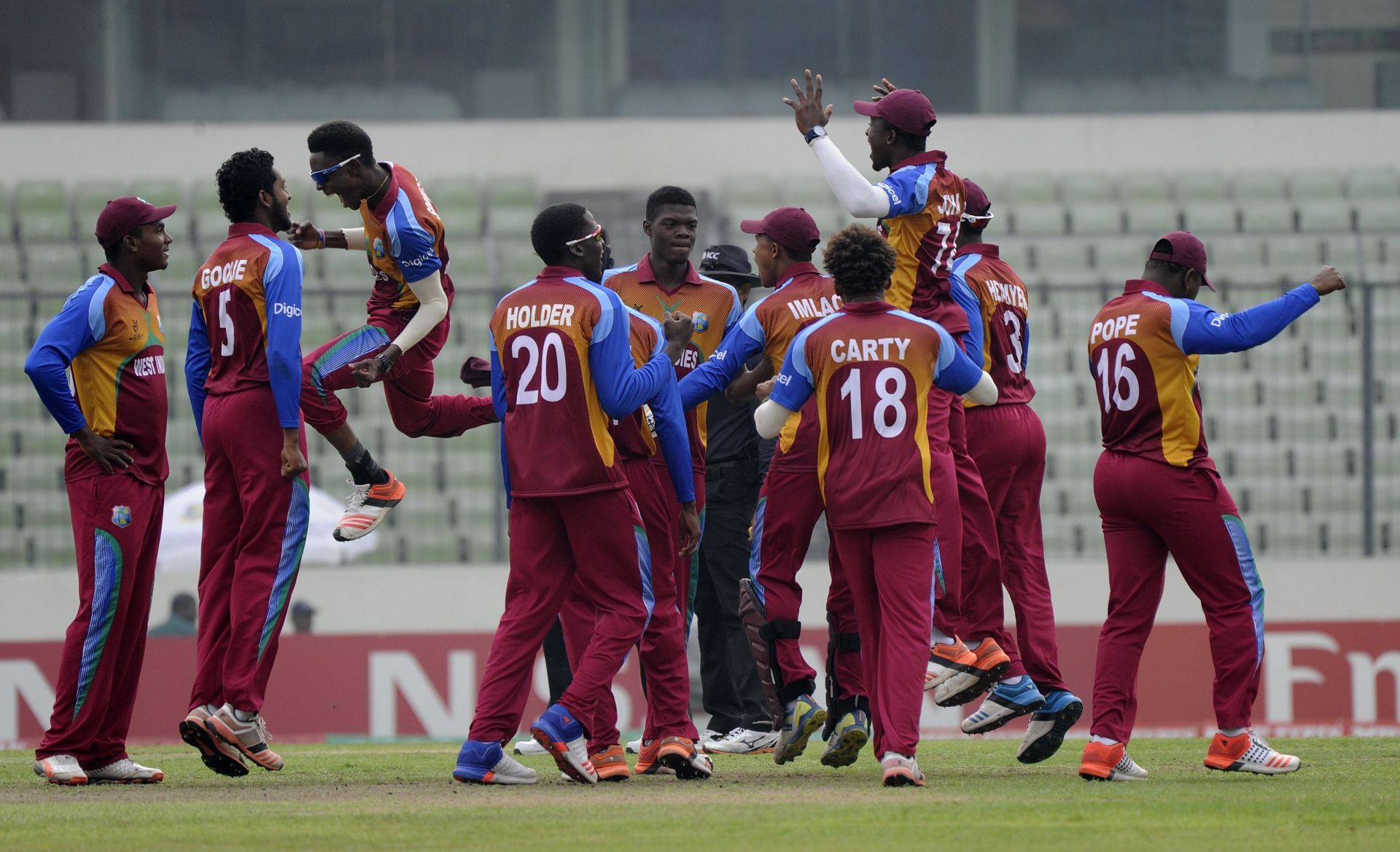 Rishabh Pant was dismissed by Alzarri Joseph at the 2016 Under 19 World Cup final