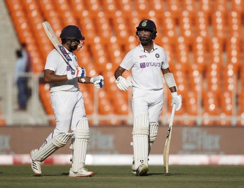 Rohit Sharma (left) and Cheteshwar Pujara. Pic: Getty Images