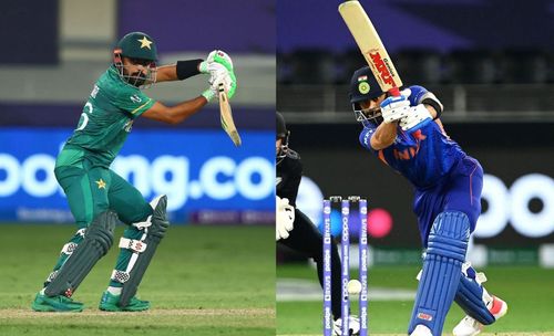 Babar Azam (left) and Virat Kohli. Pics: Getty Images