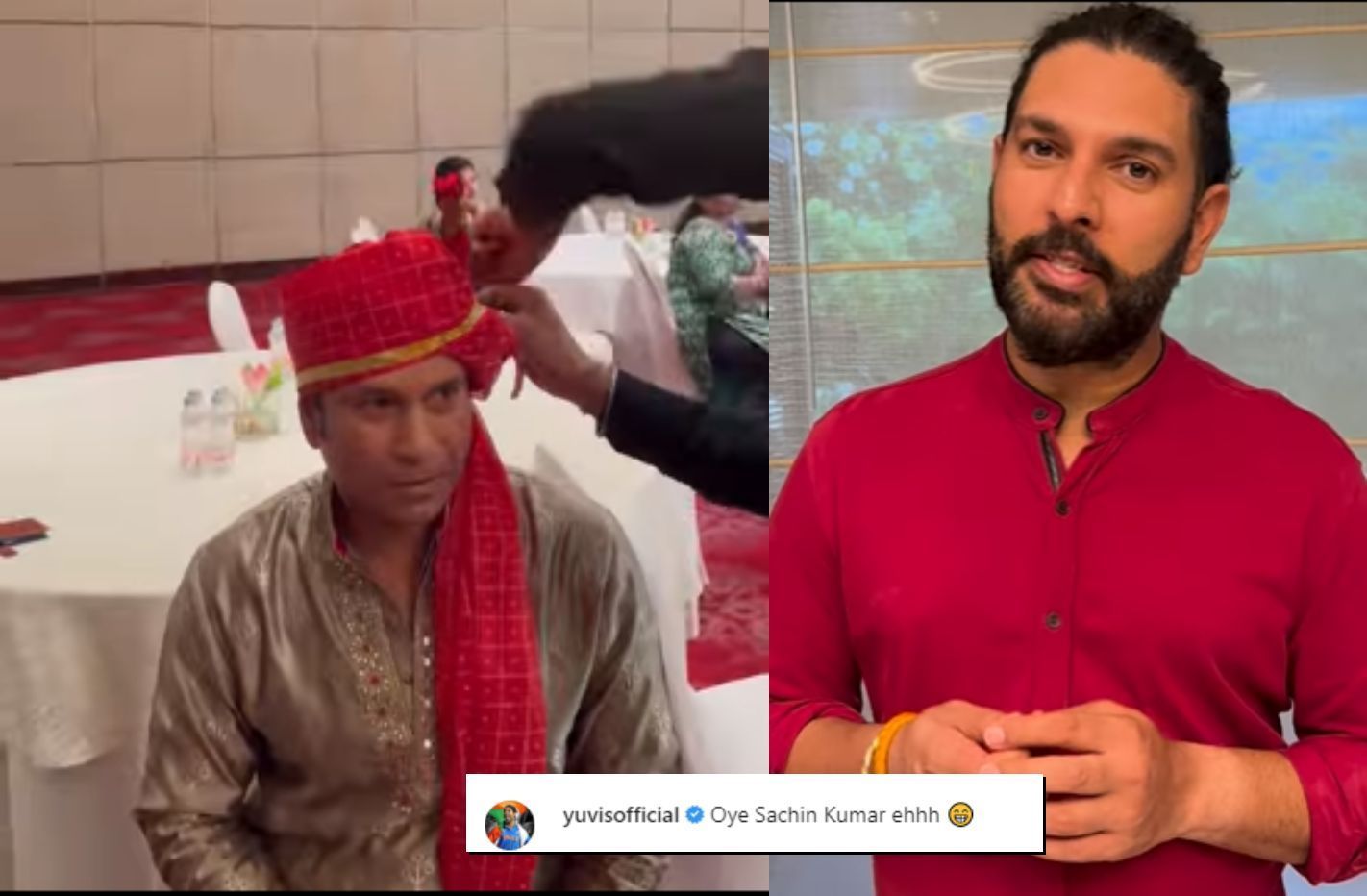 Sachin Tendulkar (left) and Yuvraj Singh. Pics: Instagram