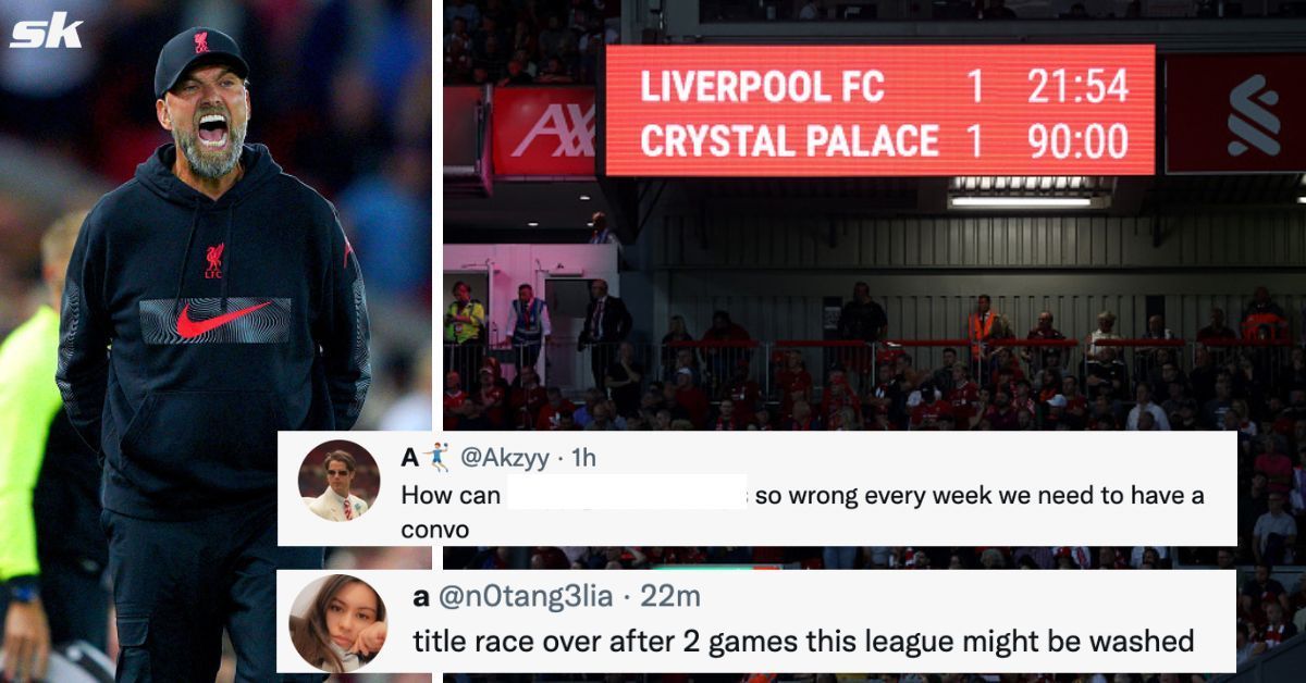 Reds fans blame the same person as they believe Premier League title race is over after Palace draw