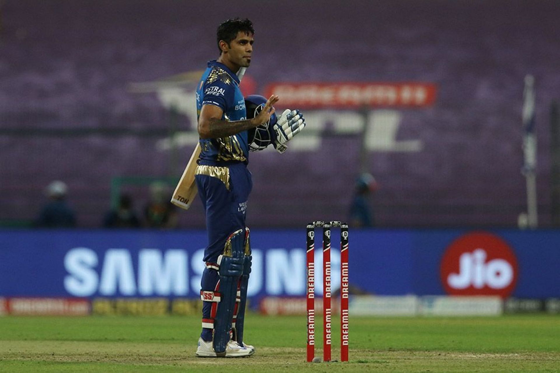 Suryakumar Yadav doing the 'Calma' celebration