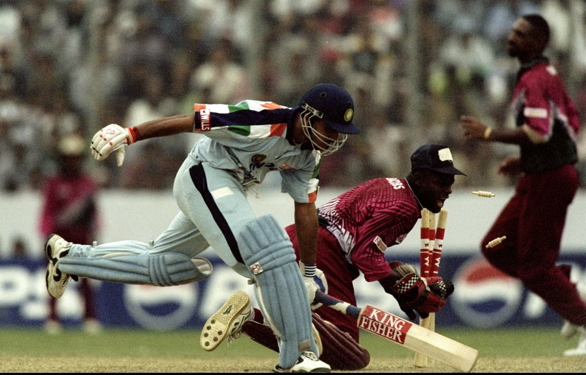 File picture of an India vs Windies match in the 1990s. Pic: Getty Images