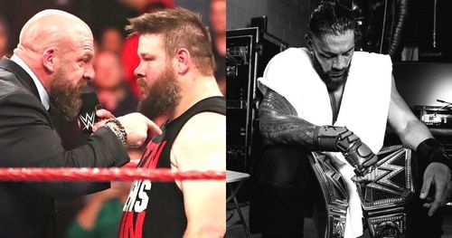 Triple H, Kevin Owens, and Roman Reigns.