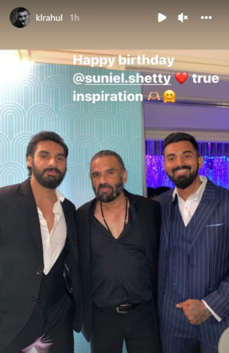 The Instagram story shared by KL Rahul.