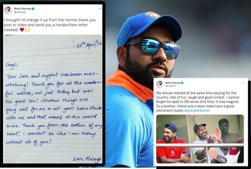 Rohit Sharma has shared emotional notes on social media quite often.