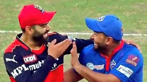 Rishabh Pant (right) shares a close bond with Virat Kohli (left)