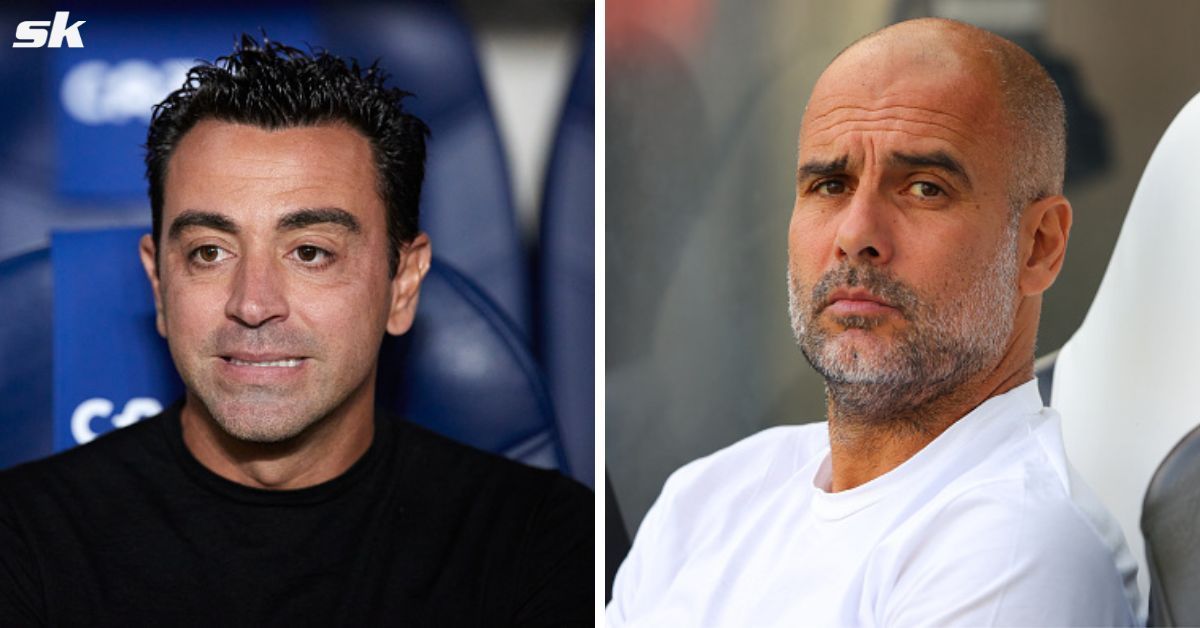 Barca boss Xavi Hernandez and Manchester City manager Pep Guardiola