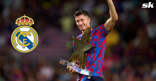 Robert Lewandowski could only laugh when fans chanted 'Hala Madrid' at him