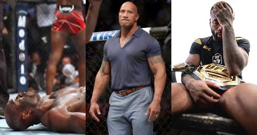 Kamaru Usman, The Rock, and Leon Edwards