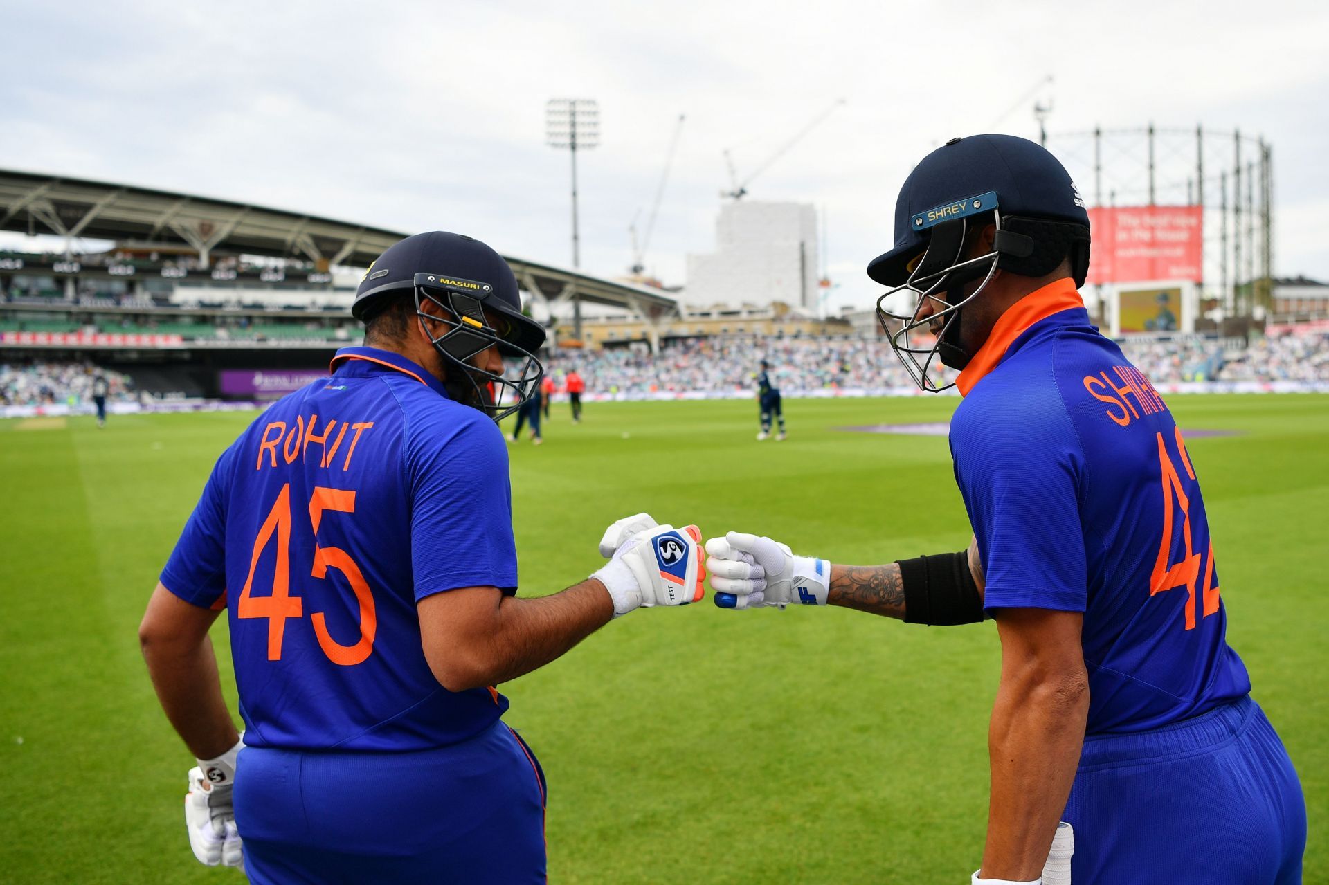 Rohit Sharma and Shikhar Dhawan had a 45-run opening partnership in that match (Image: Getty)