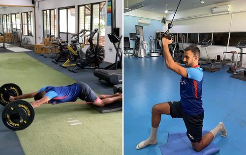 Harshal Patel is undergoing rehabilitation at the NCA in Bangalore. (Pics: Instagram)