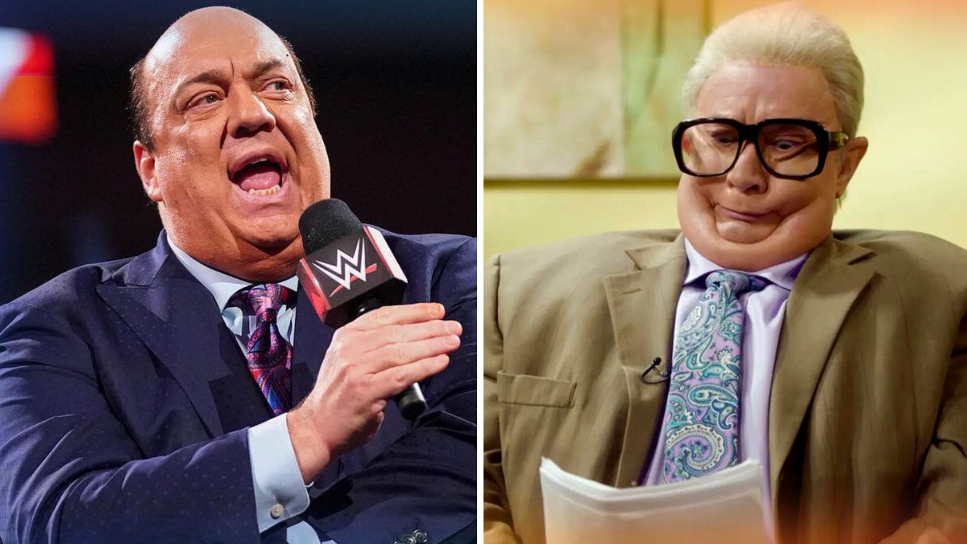 Paul Heyman and Martin Short as Jiminy Glick