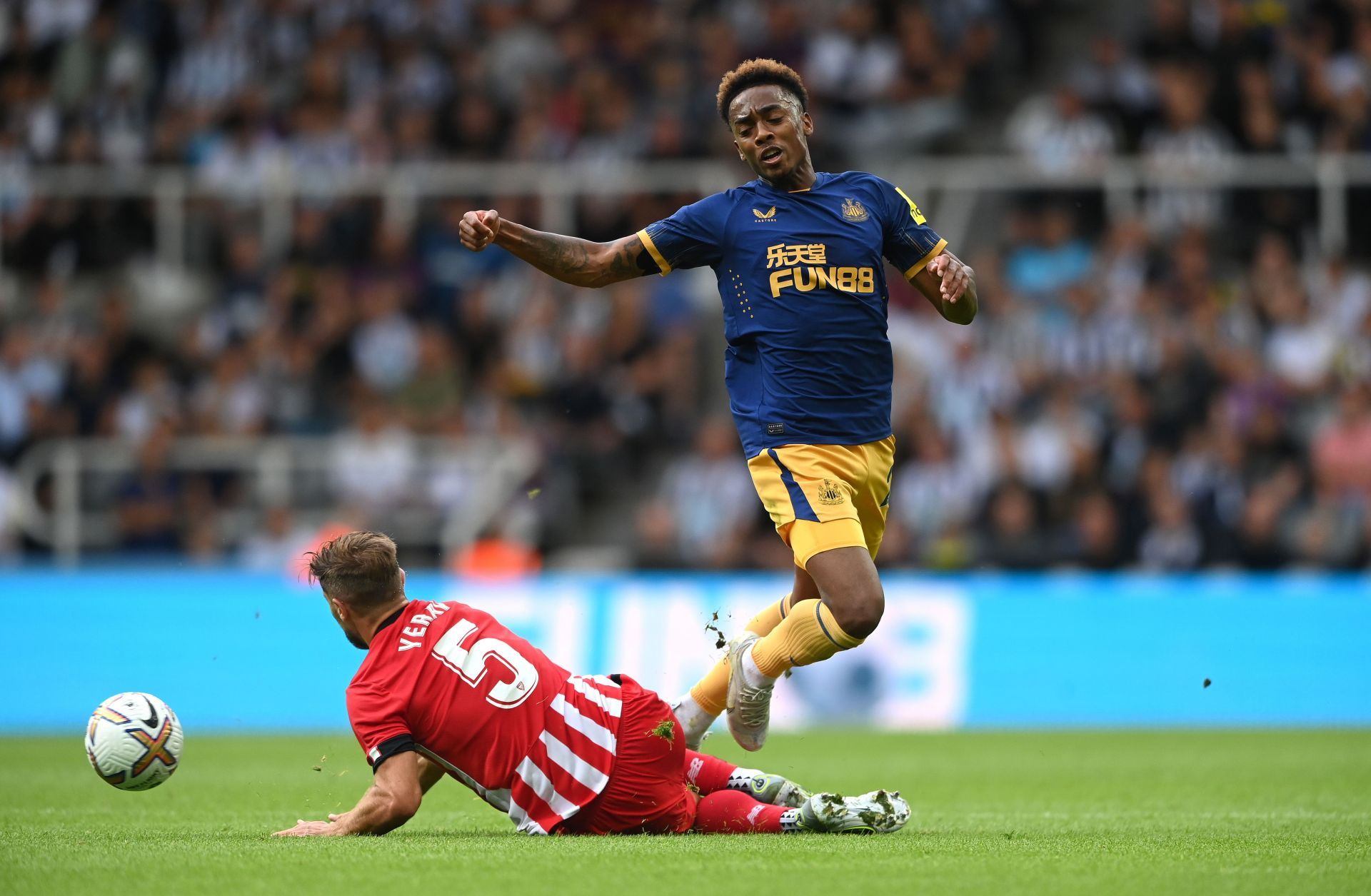 Newcastle United in pre-season action ahead of the Premier League season.