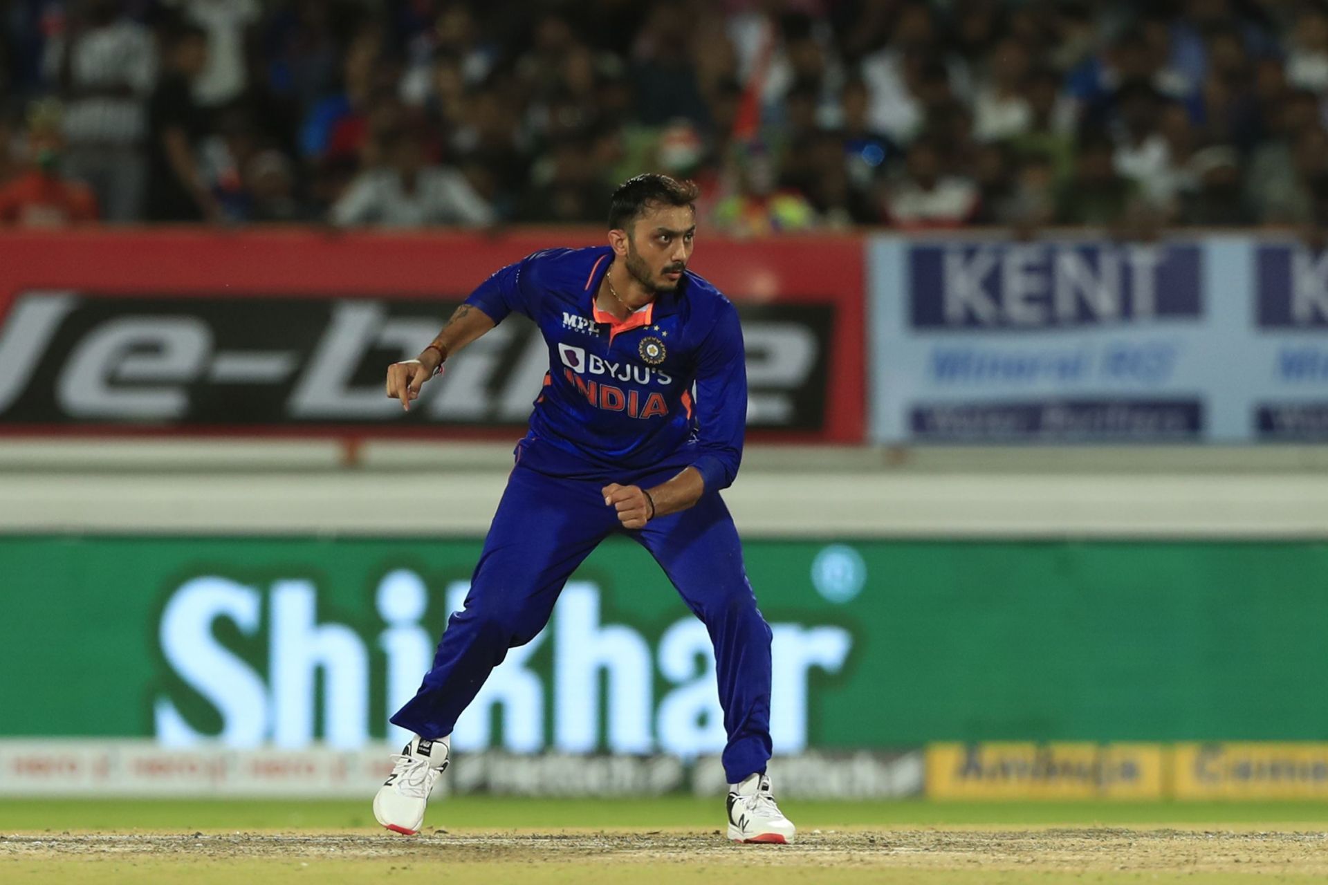 Axar Patel in action against South Africa 