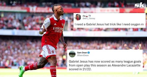 Jesus' form is exciting fans and he's grabbed a double