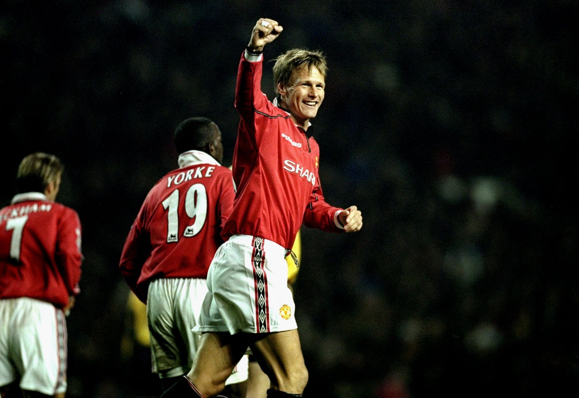 Teddy Sheringham in action for Manchester United