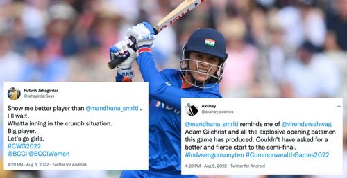 Smriti Mandhana gave India Women a fiery start in the semi-final against England Women.