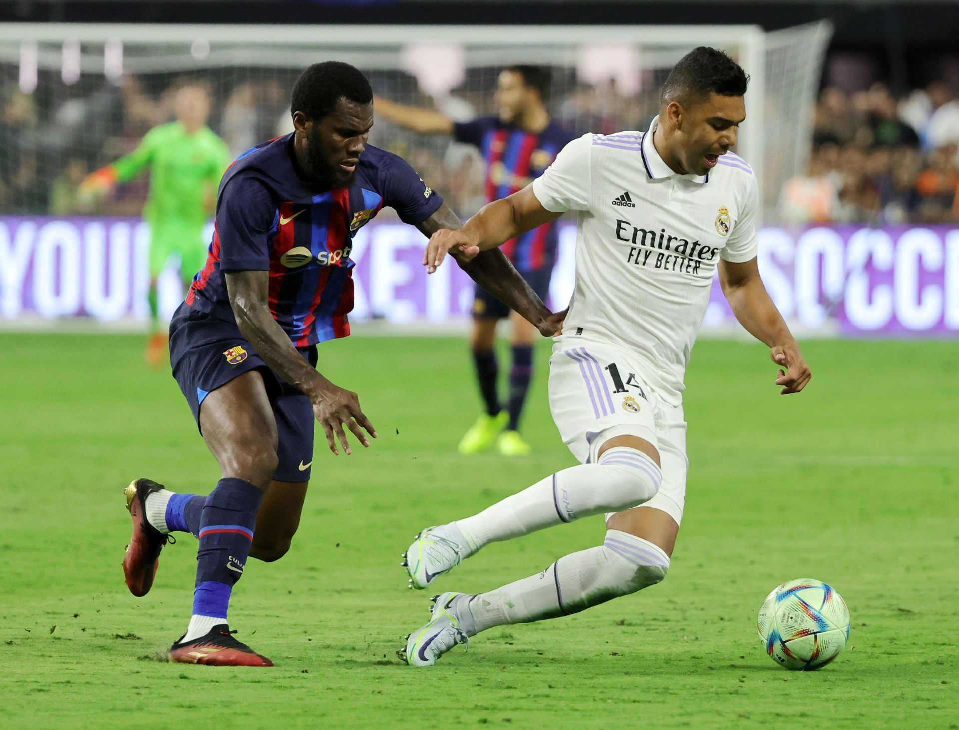 Casemiro and Kessie tangle in a Preseason Friendly