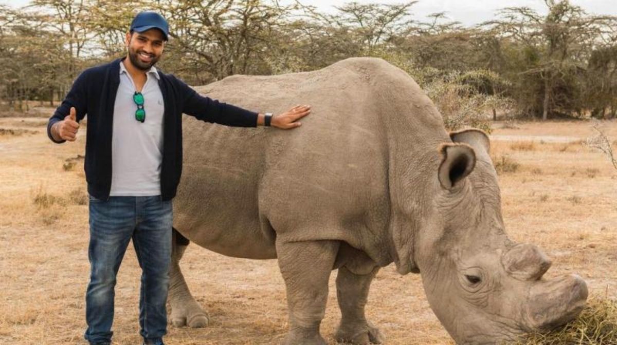 Rhino conservation is a cause very dear to Hitman. Pic: Instagram