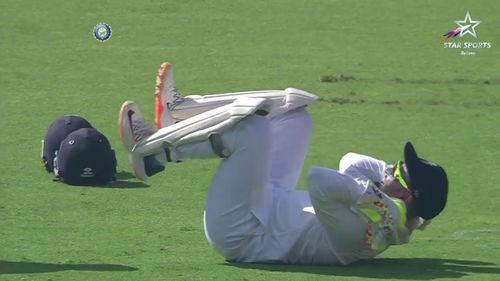 Rishabh Pant doing a backflip during a game (P.C.:Star Sports)