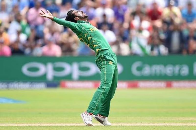 Pakistan pacer Hassan Ali explodes like a bomb.